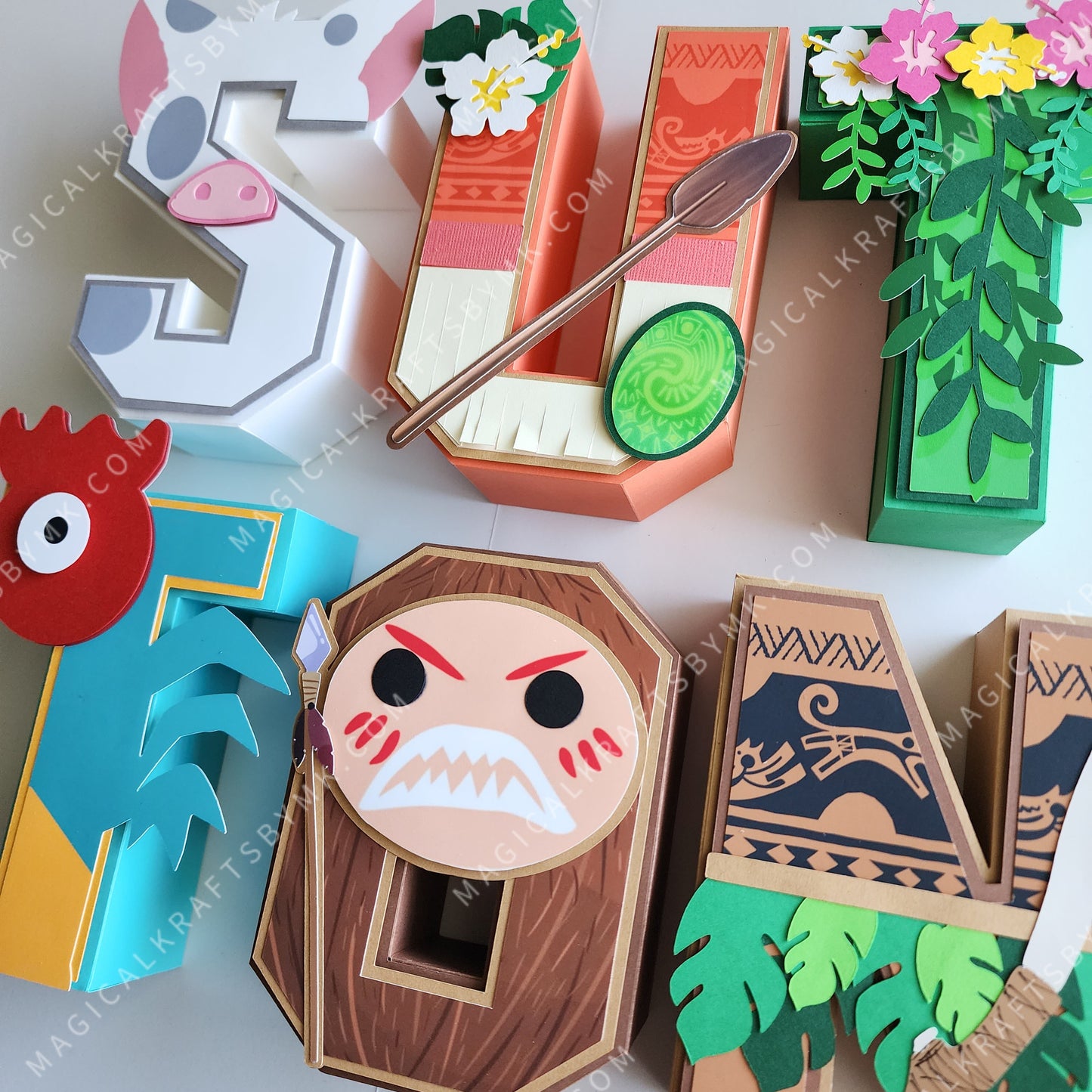 Moana 3D Letters/Numbers
