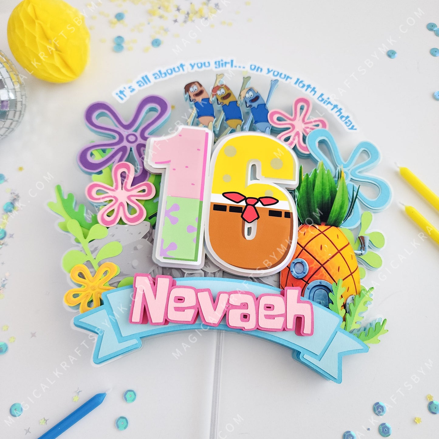 Pineapple Under the Sea Cake Topper