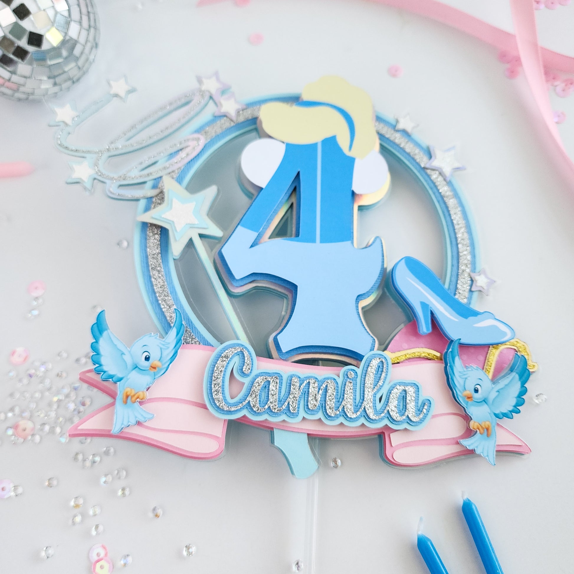 Glass Slipper Cake Topper