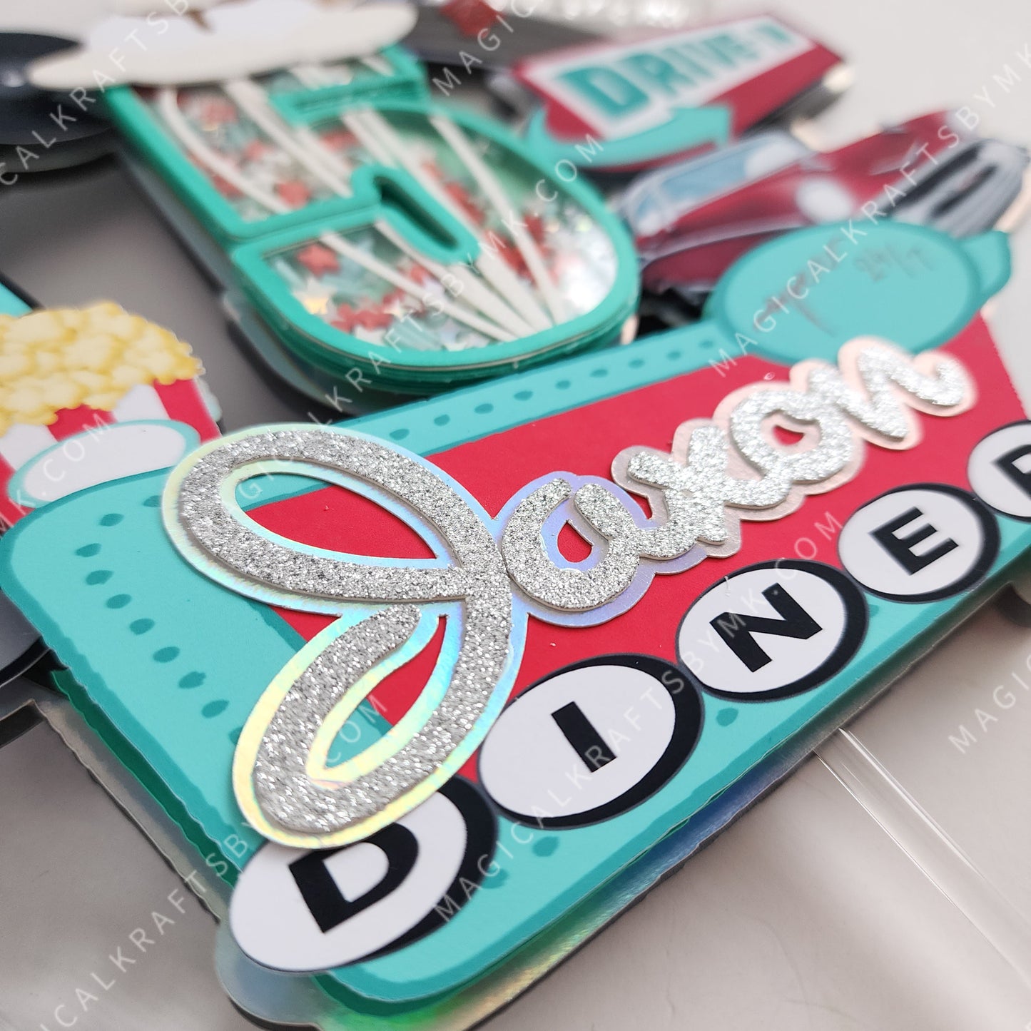 Drive-In Diner Cake Topper