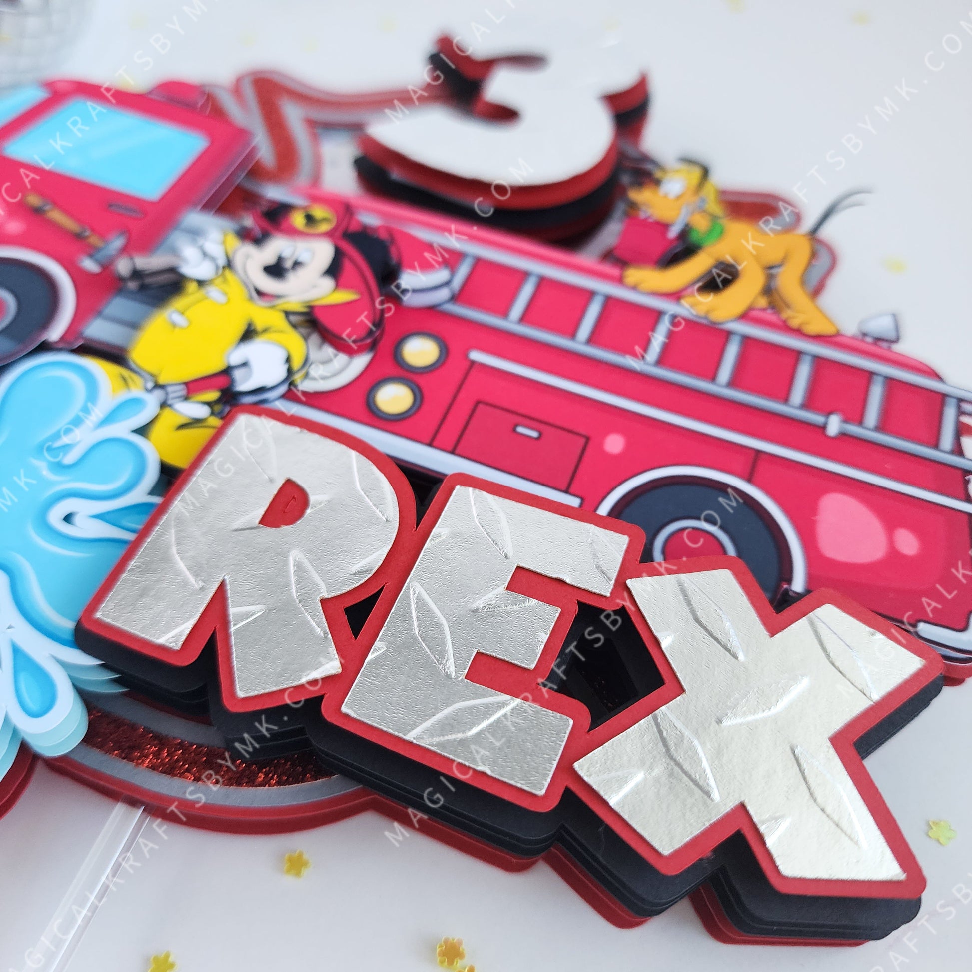 Fire Mickey Cake Topper