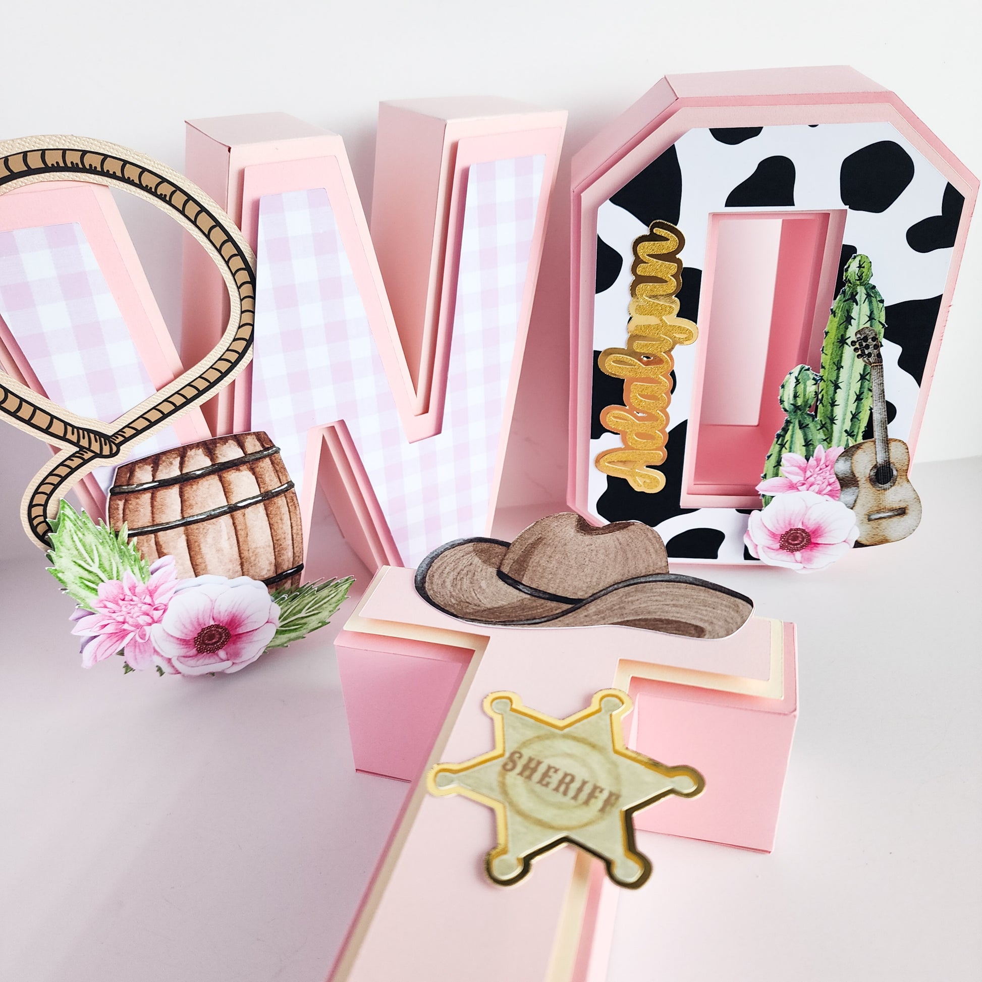 Cowgirl 3D Letters/Numbers