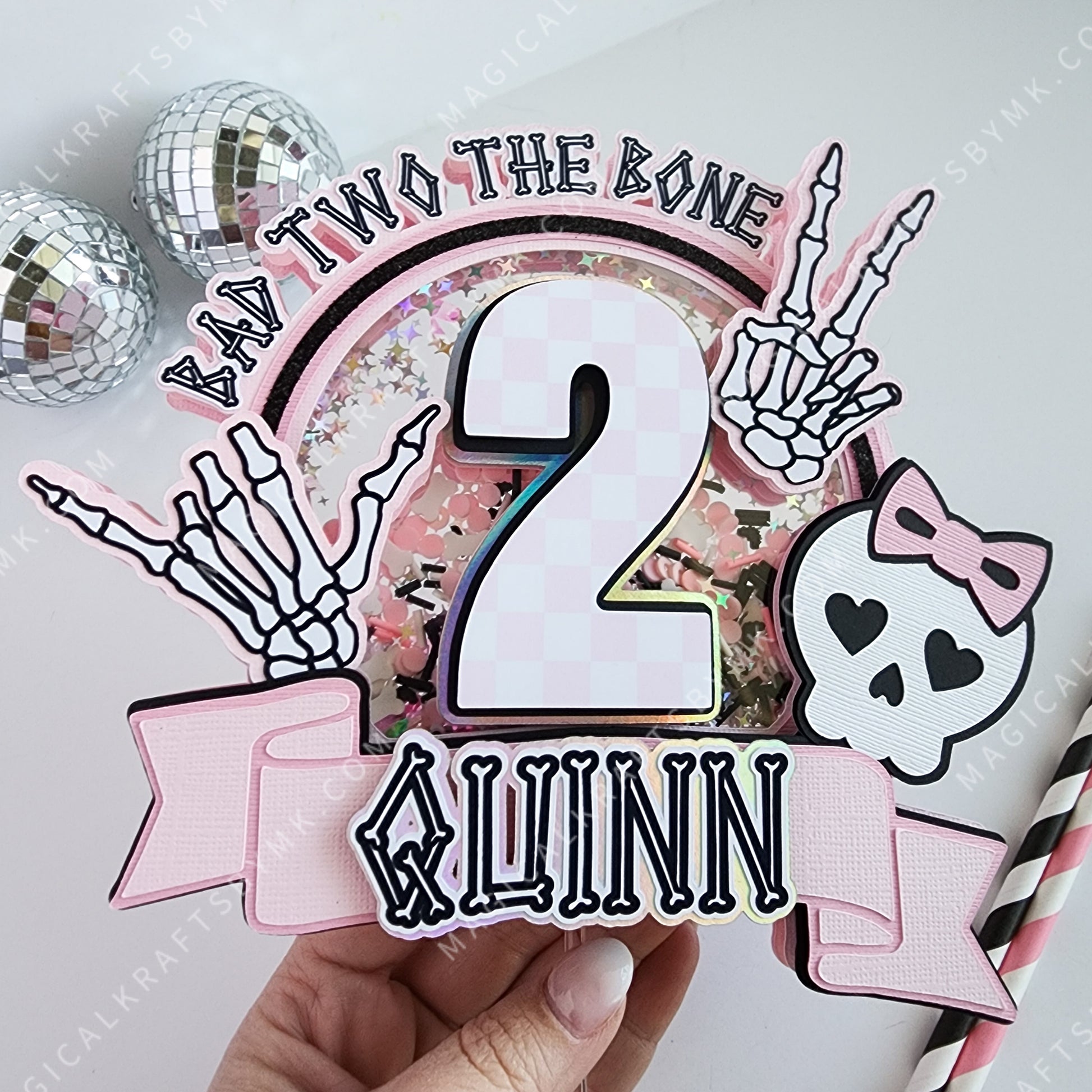 Bad Two the Bone Cake Topper