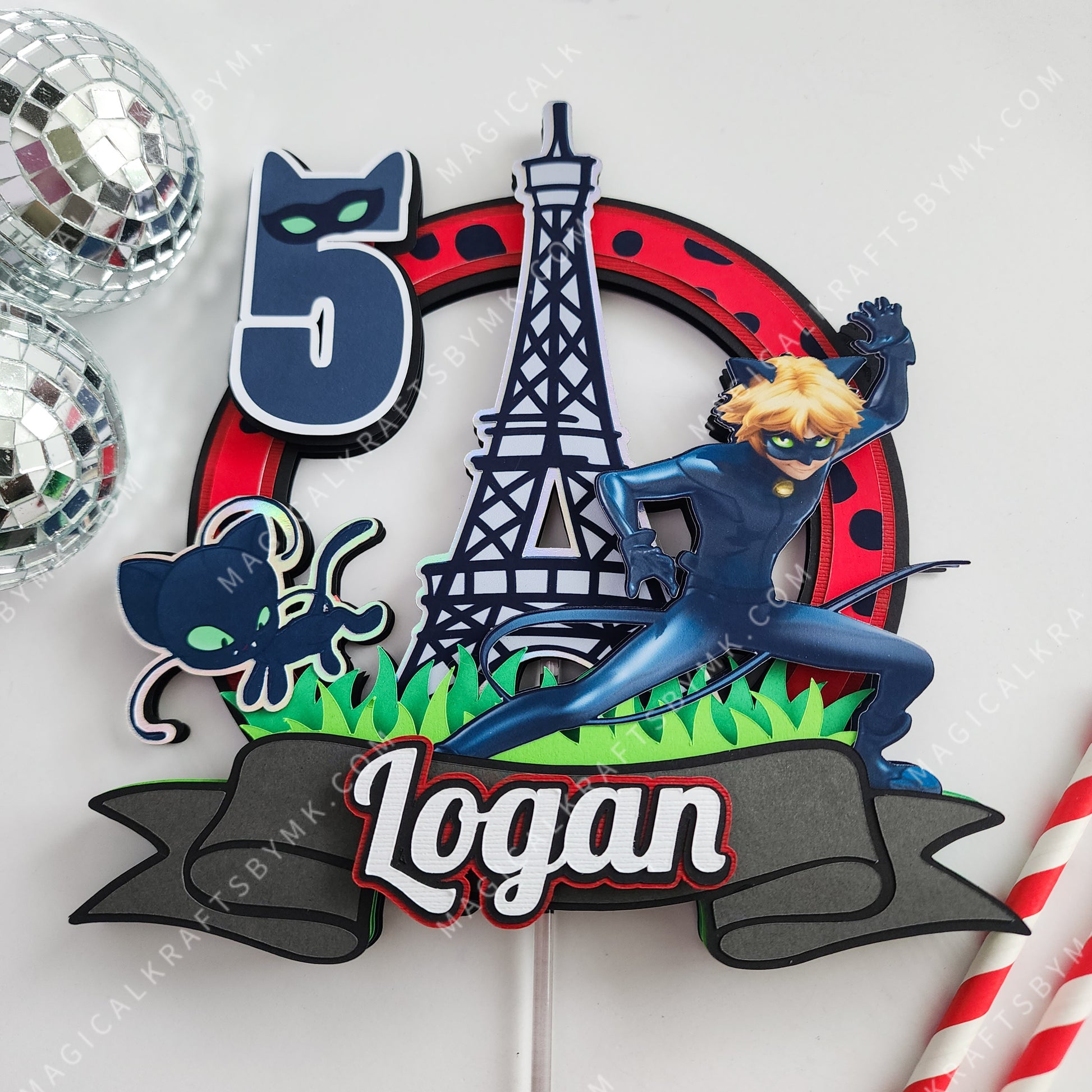 Cat Noir Cake Topper