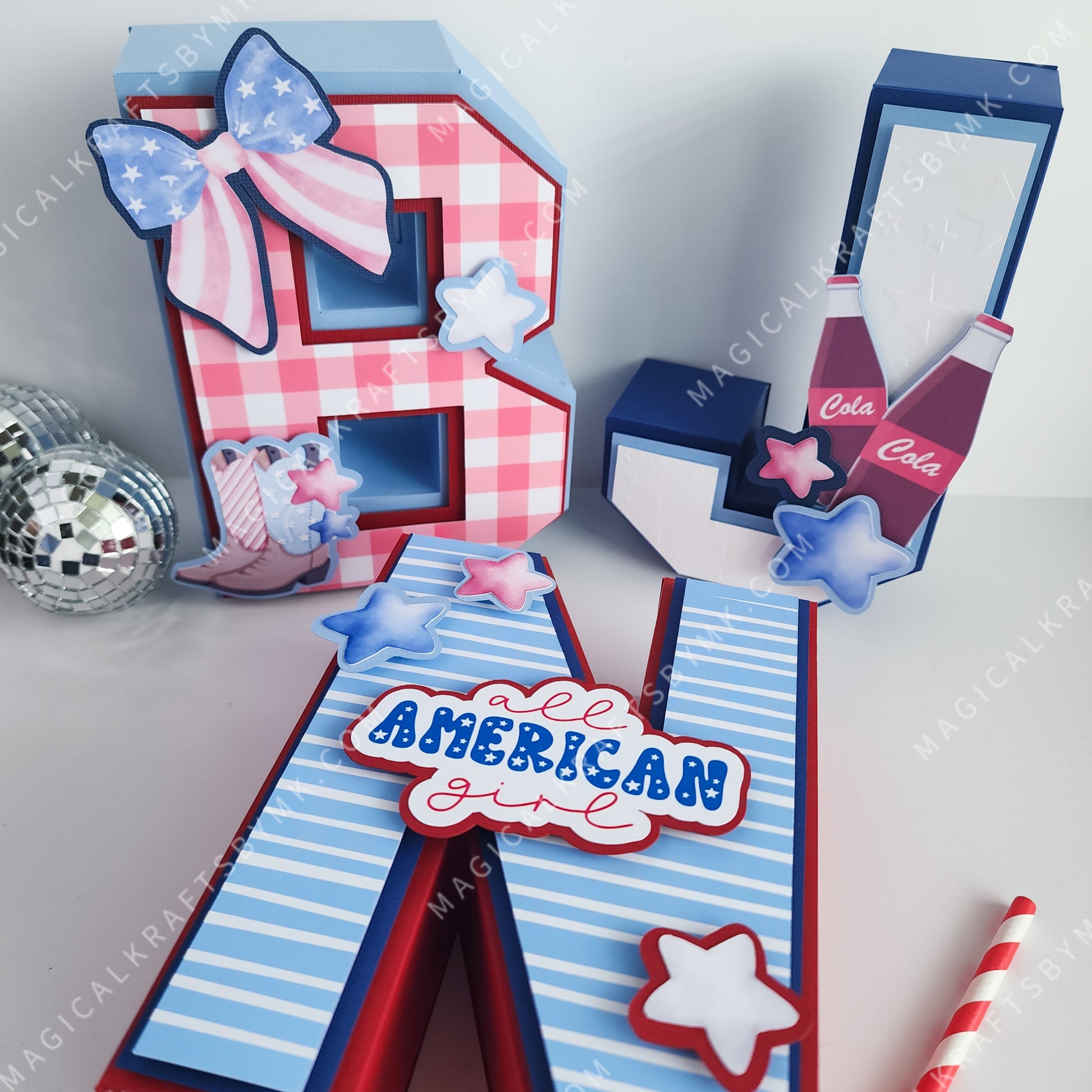 All American 3D Letters