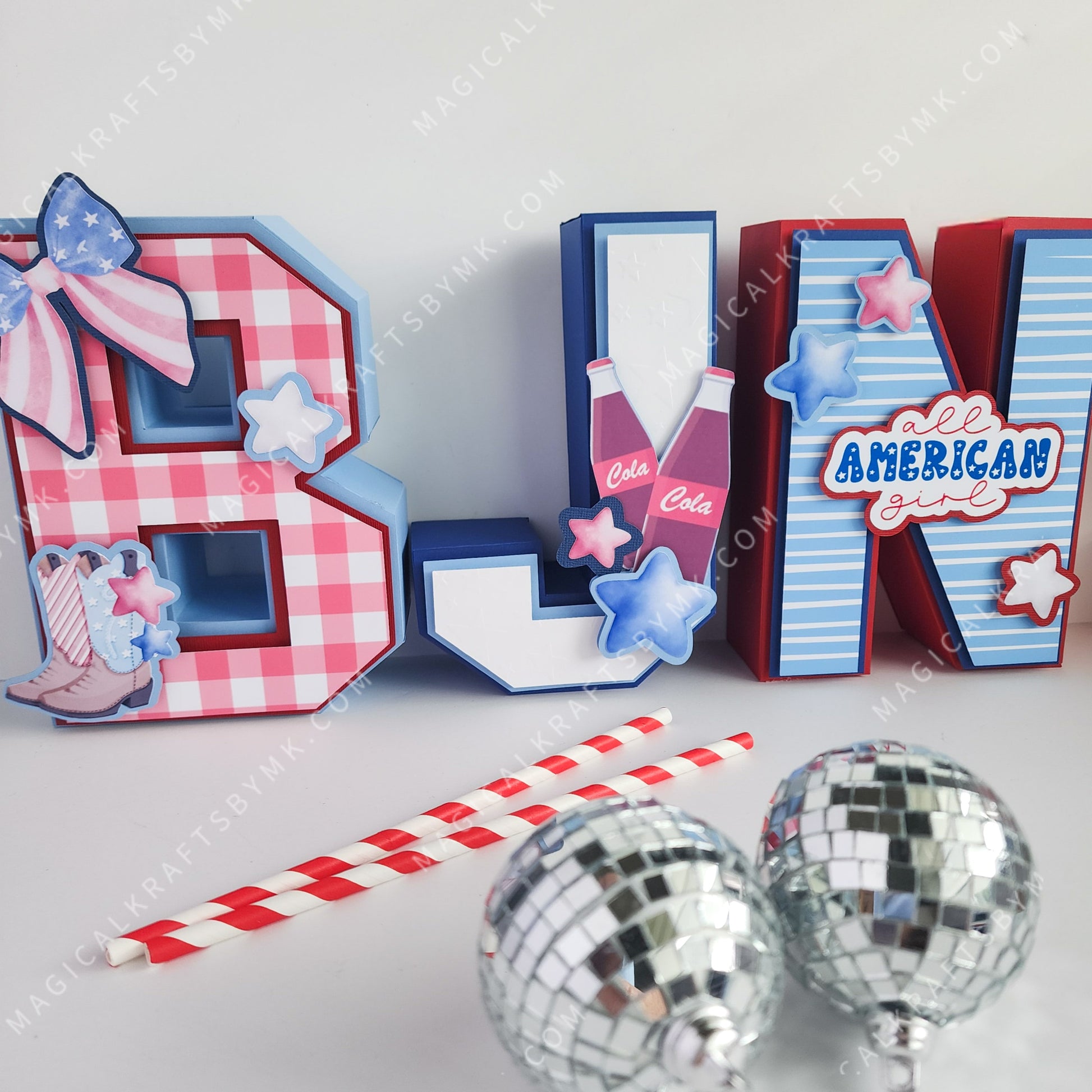 All American 3D Letters