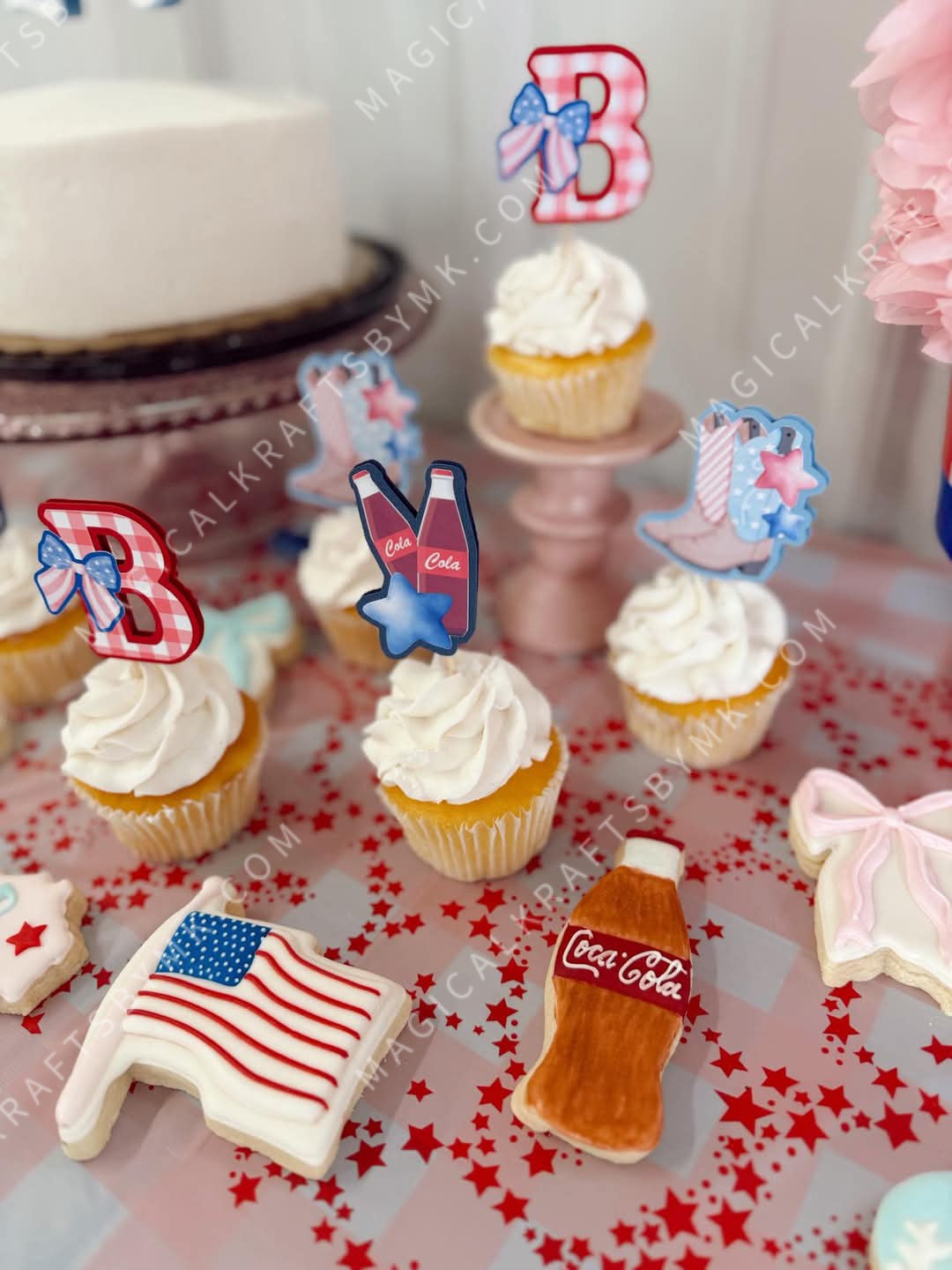 All American Cupcake Toppers