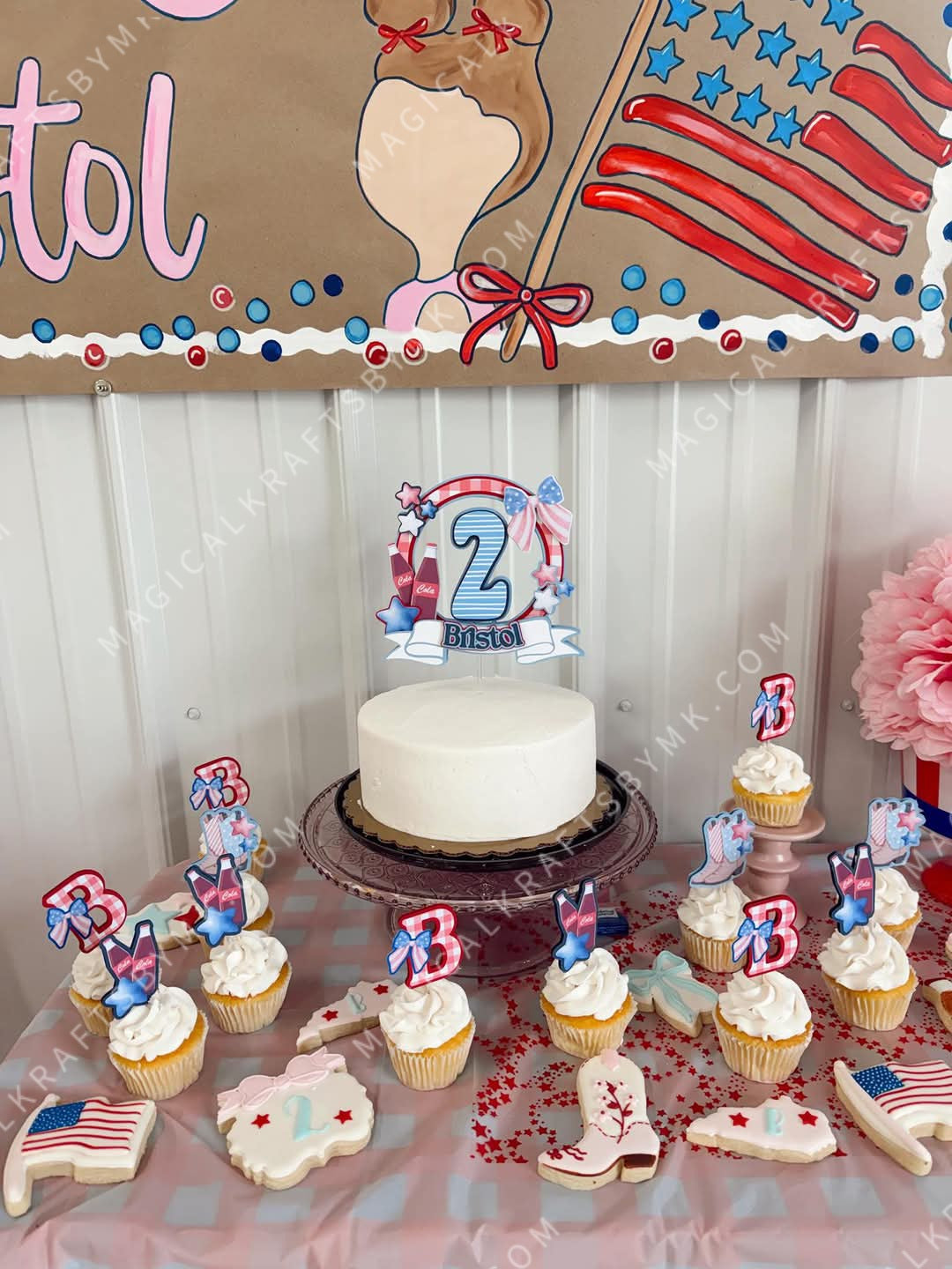 All American Cupcake Toppers