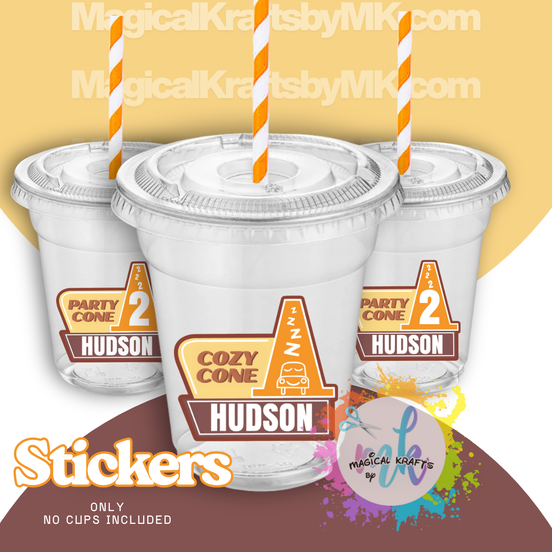 Personalised Anchor Party Stickers Sheet - For Sweet Cones, Matte Or Gloss Finish