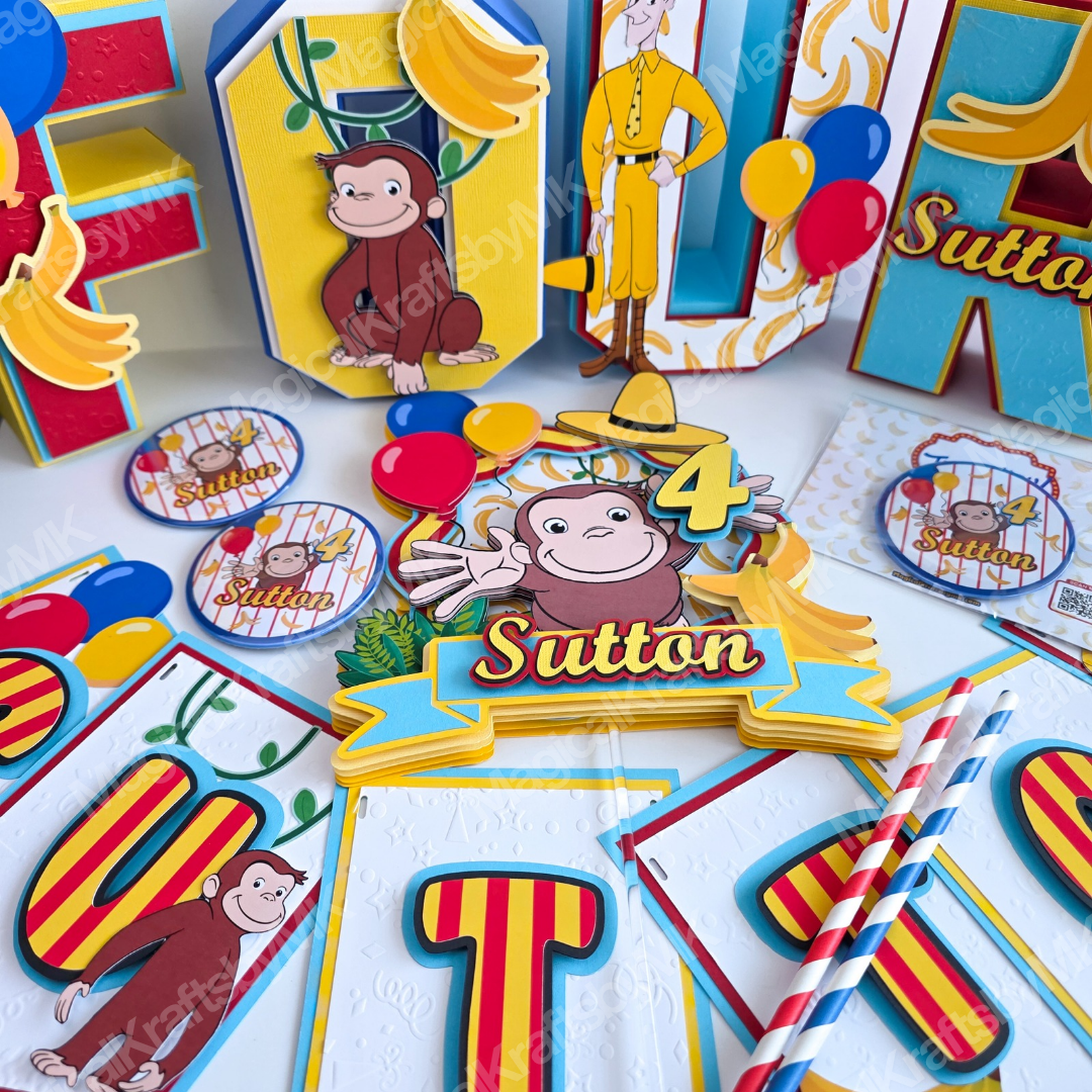 Curious Monkey 3" Buttons