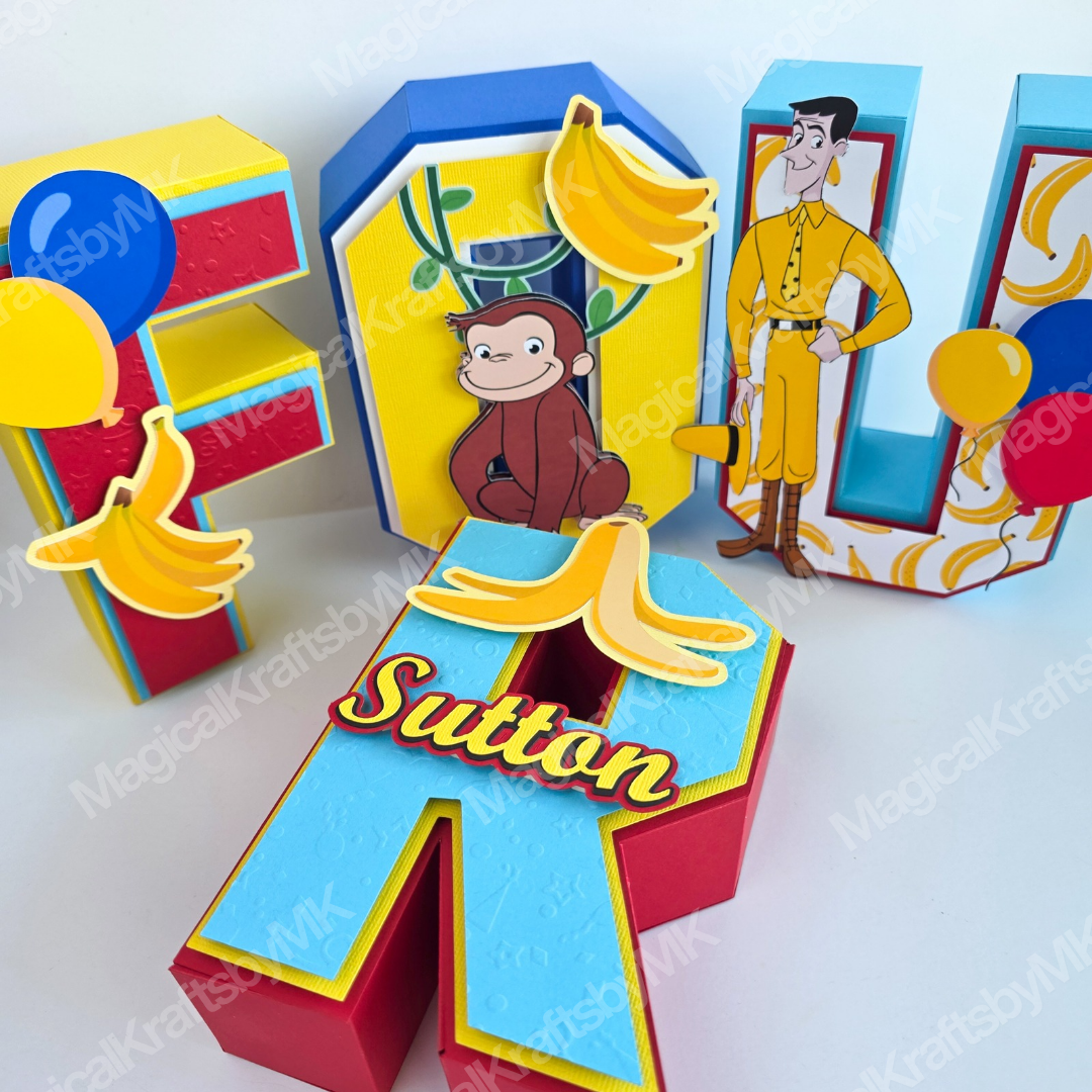 Curious Monkey 3D Letters