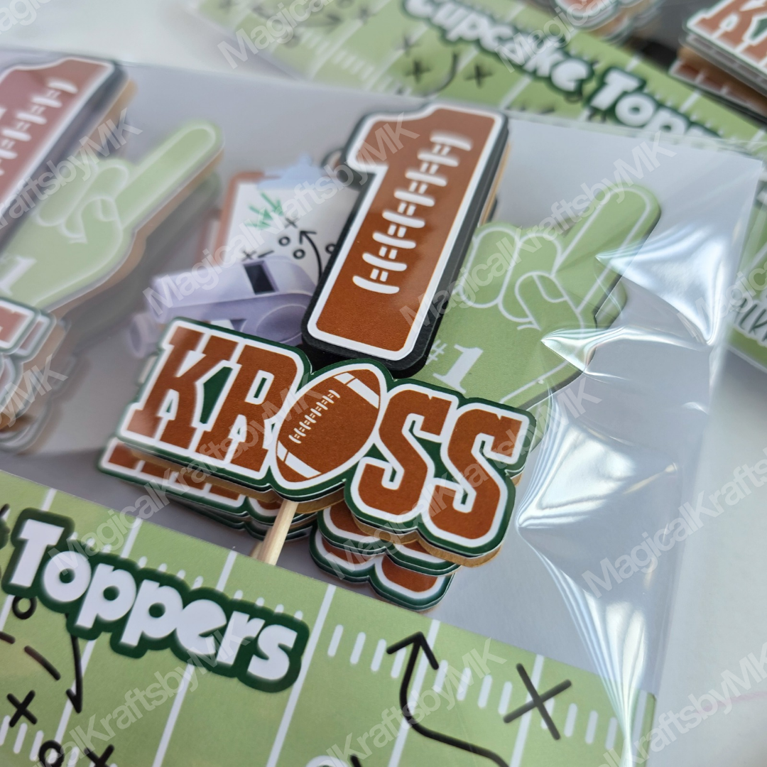 First Year Down Cupcake Toppers