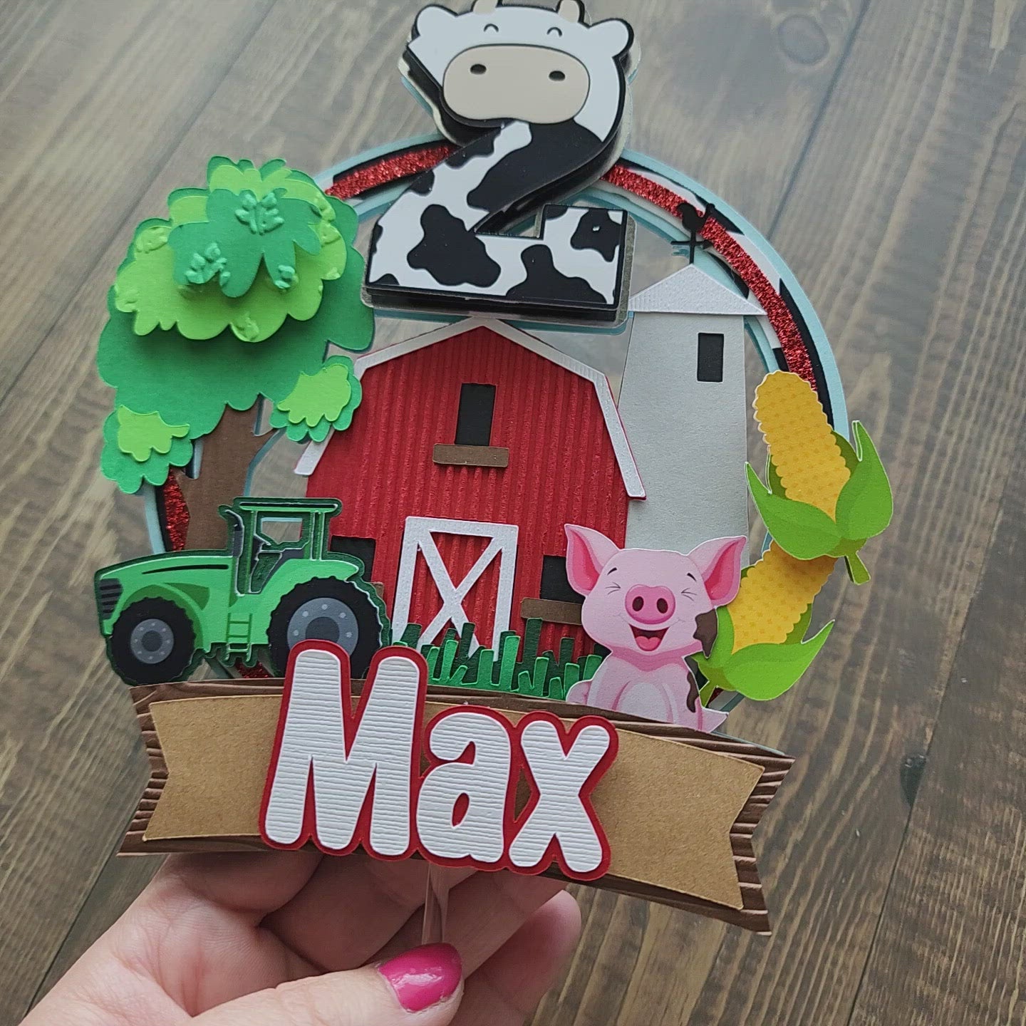 Farm Cake Topper