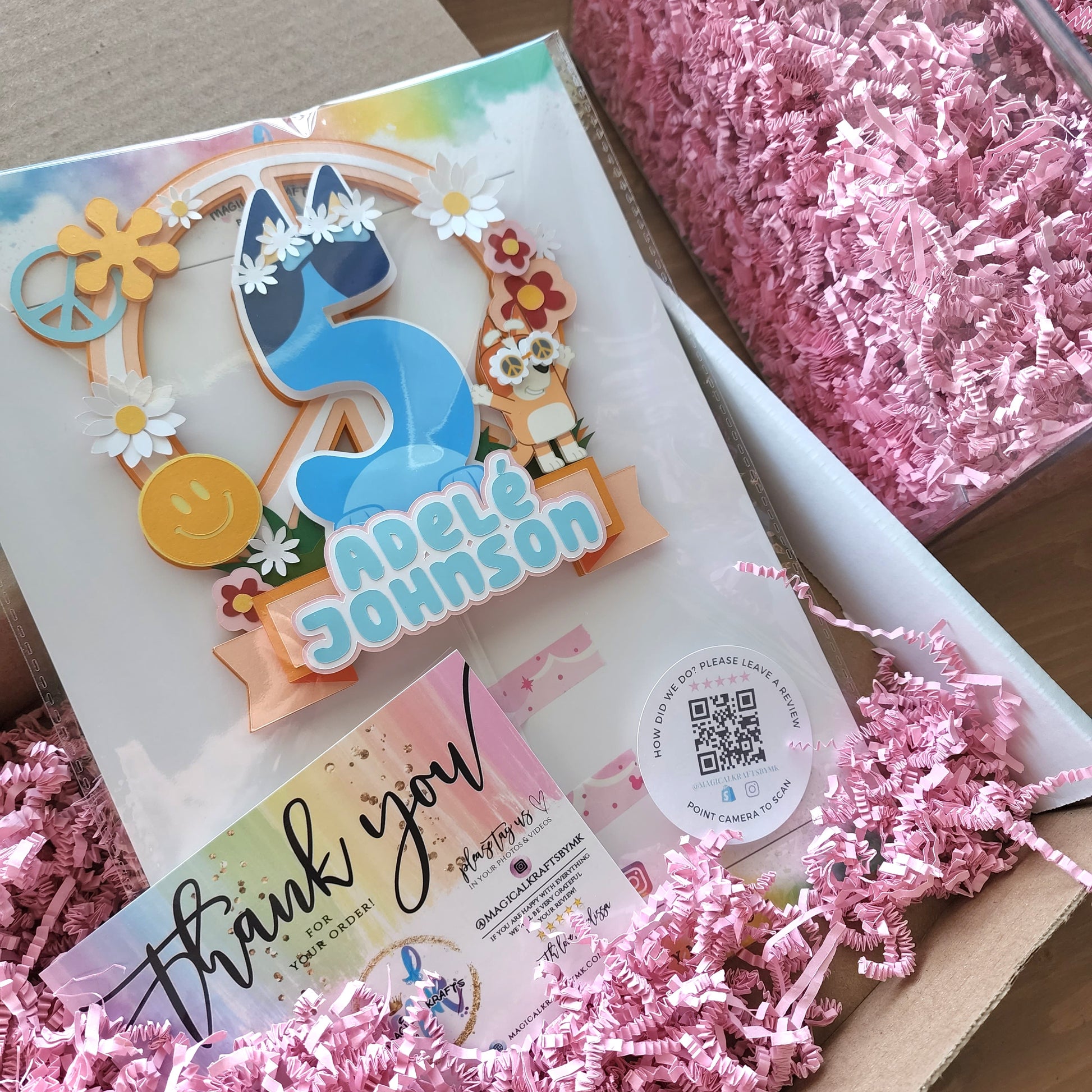 Groovy Blue Heeler Cake Topper