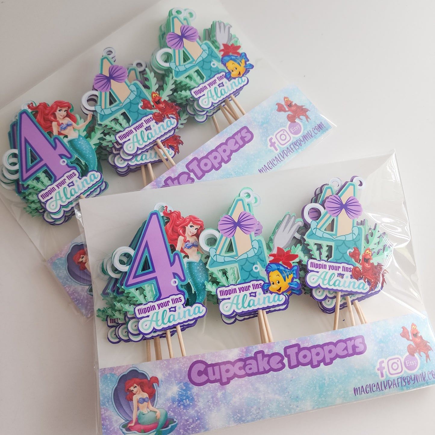 Ariel Cupcake Toppers