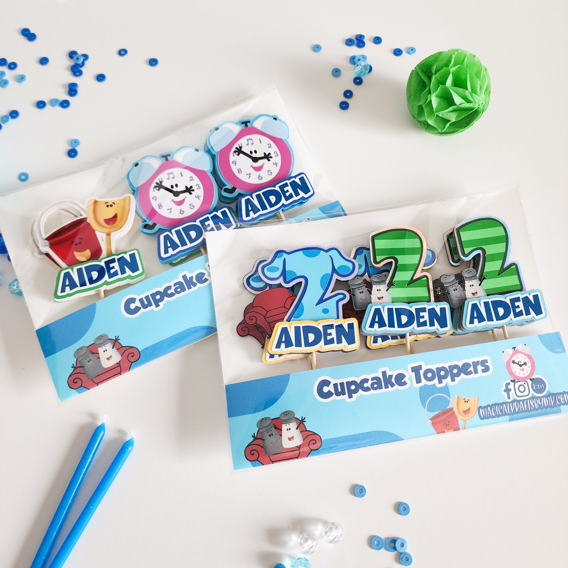 Blues Cupcake Toppers