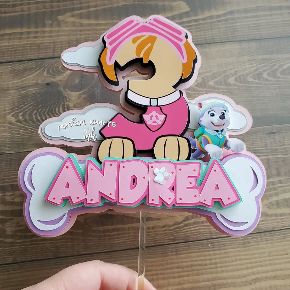 Girl Paw Patrol Cake Topper