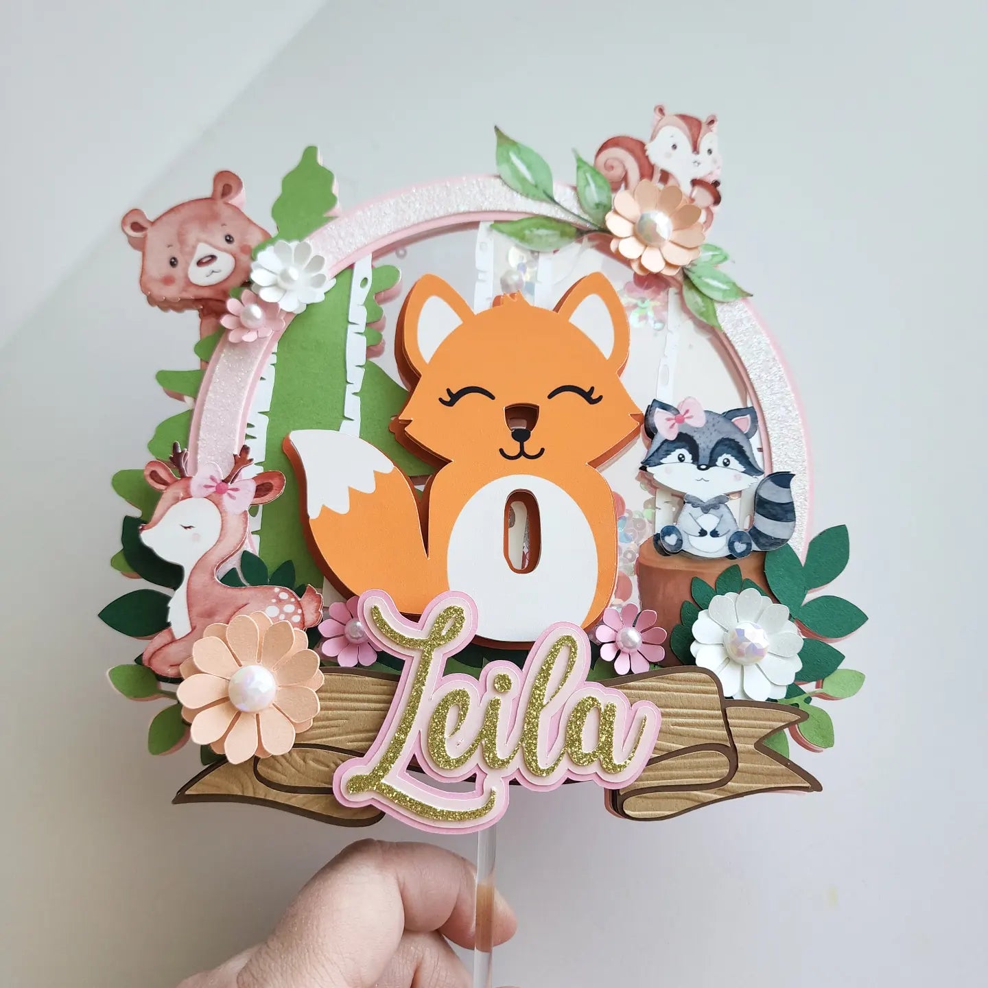 Floral Woodland Cake Topper