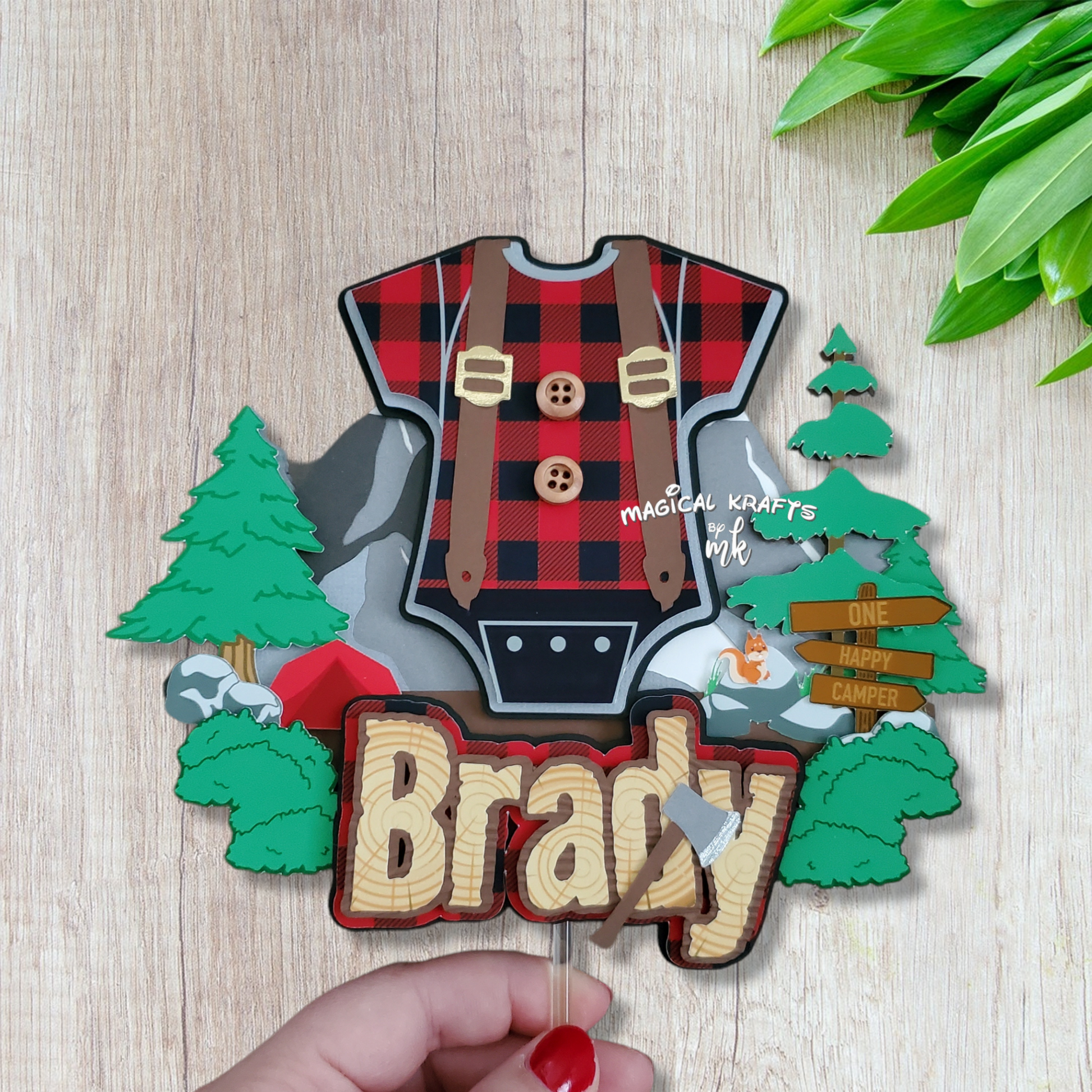 Baby Lumberjack Cake Topper