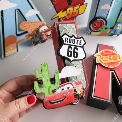 Cars 3D Letters/Numbers