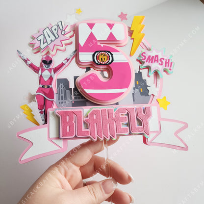 Pink Ranger Cake Topper