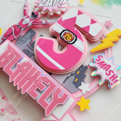 Pink Ranger Cake Topper