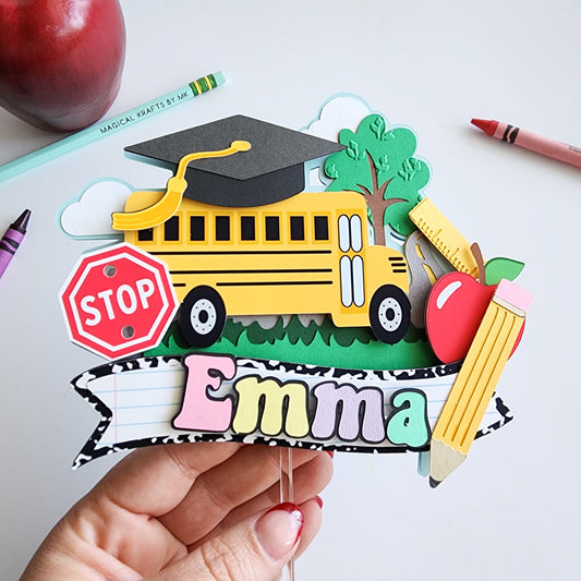 School Grad Cake Topper