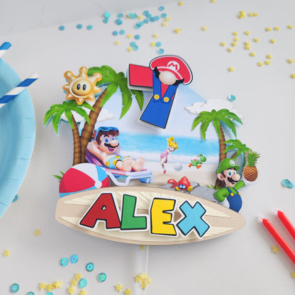 Beach Bros Cake Topper