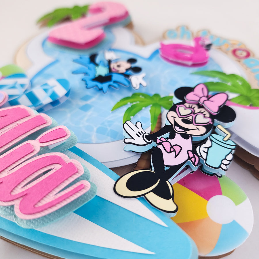 Mouse Pool Party Cake Topper
