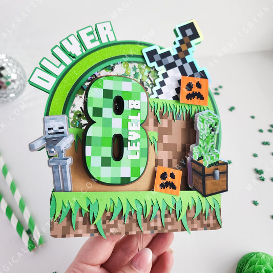 Halloween Miner Cake Topper