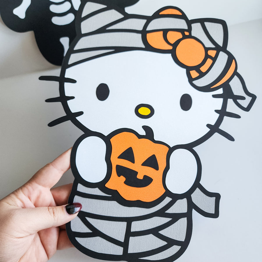 Halloween Kitty Cutouts 12" Tall (Set of 2)