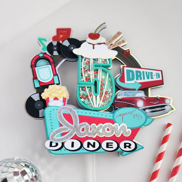 Drive-In Diner Cake Topper