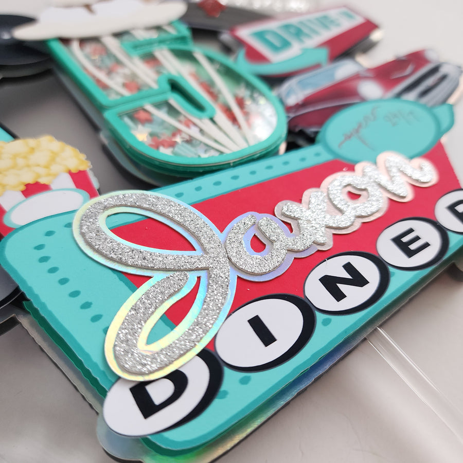 Drive-In Diner Cake Topper