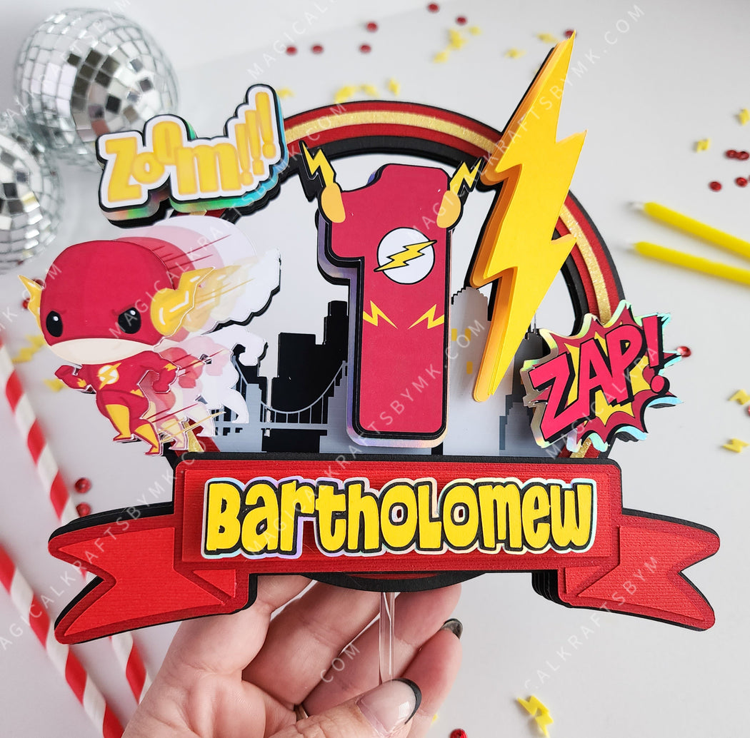 Flash Cake Topper – Magicalkraftsbymk