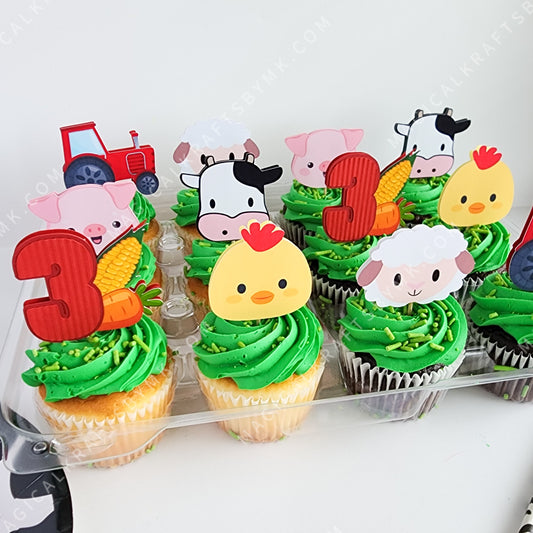 Lil' Farmer Cupcake Toppers
