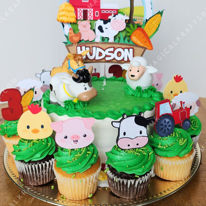 Lil' Farmer Cupcake Toppers