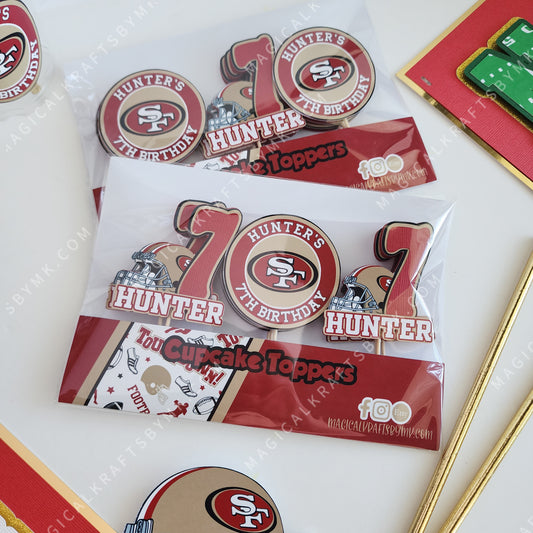 49ers Cupcake Toppers
