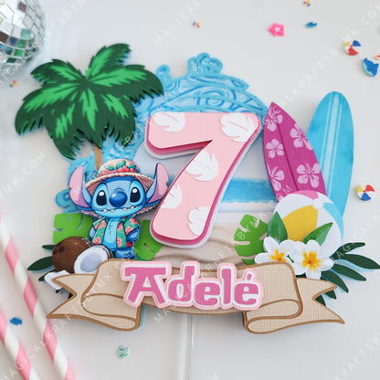 Aloha Stitch Cake Topper