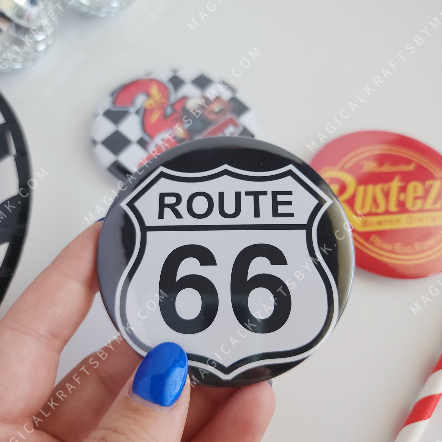 Route 66: 3" Buttons