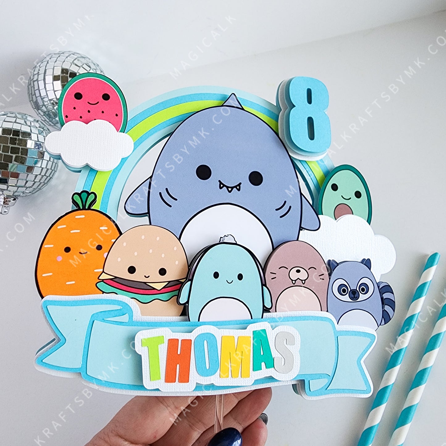 Squishmallow (Boy) Cake Topper