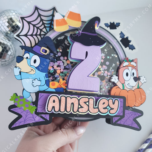 Blue Heeler Halloween Cake Topper