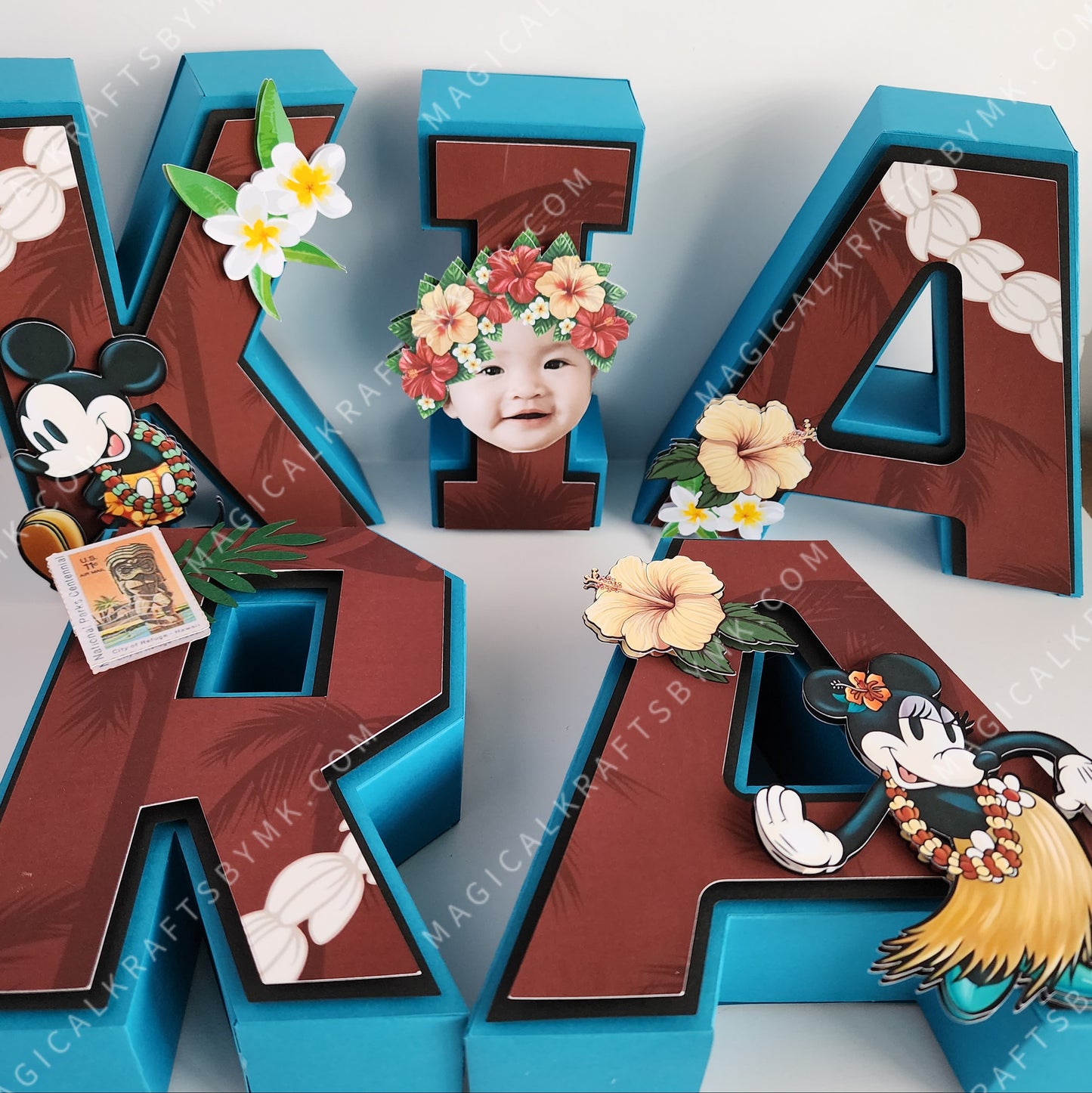 Vintage Hawaiian Mouse 3D Letters/Numbers