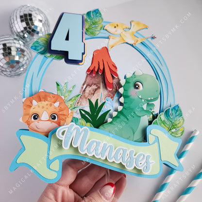 Baby Dinosaur (Blue) Cake Topper