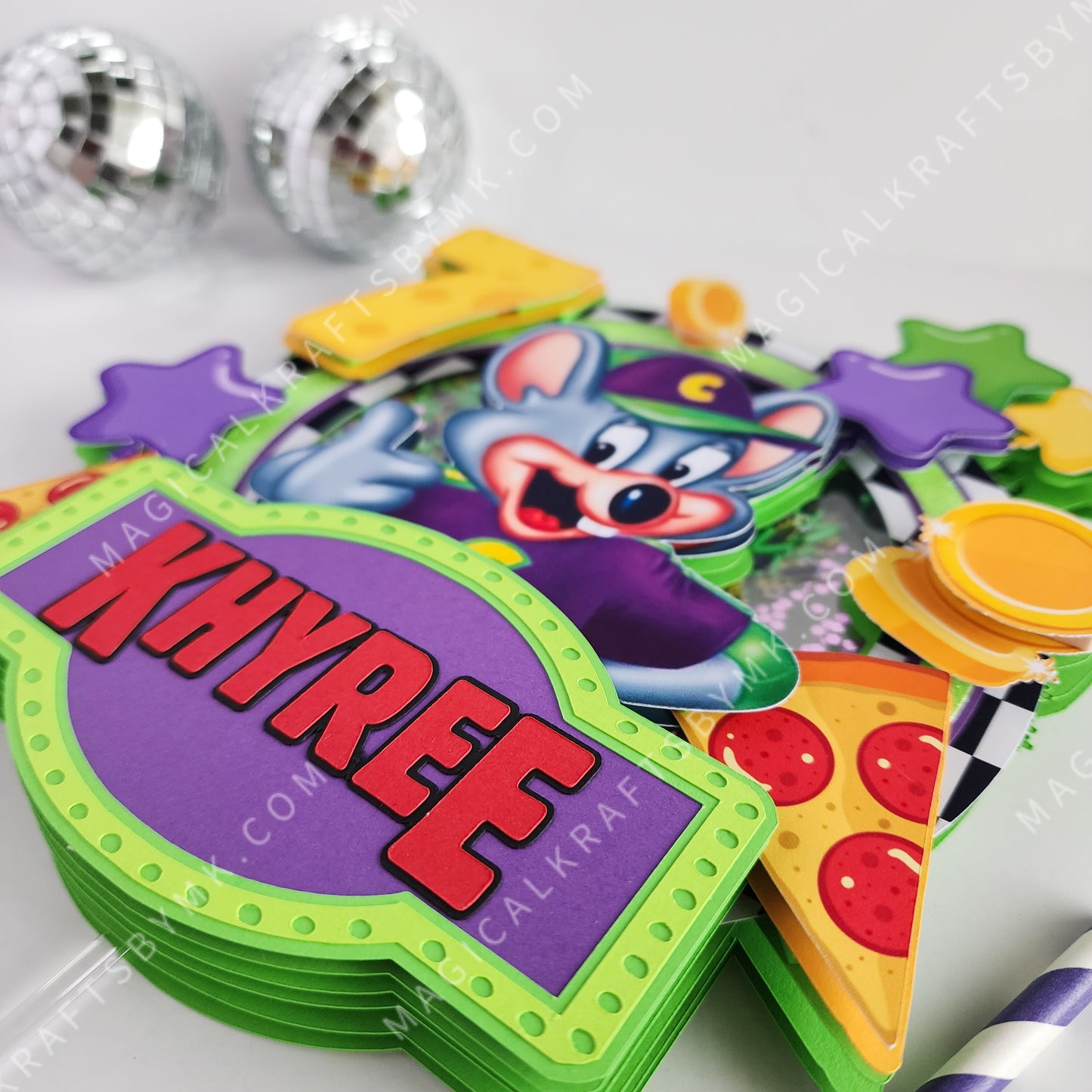 Mouse Pizzeria Cake Topper