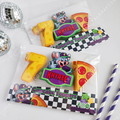 Mouse Pizzeria Cupcake Toppers