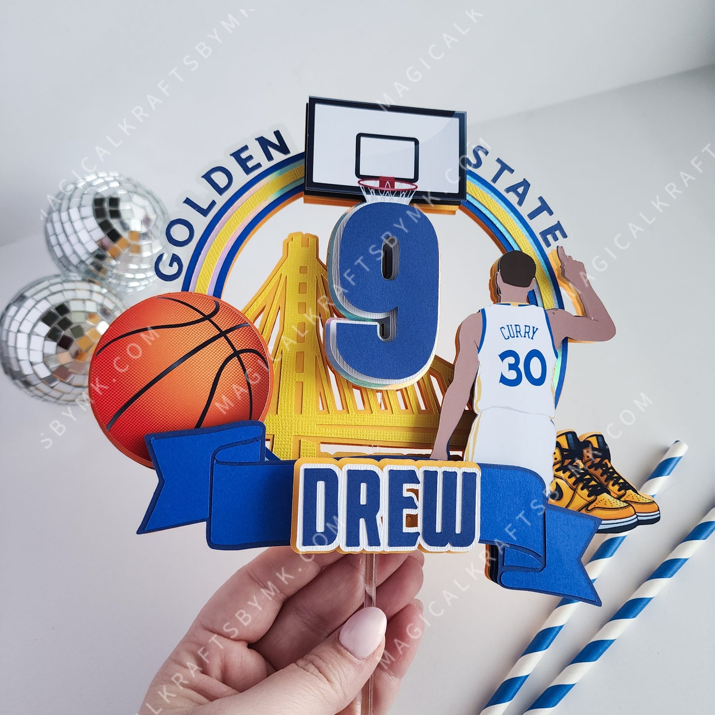 Golden State Cake Topper