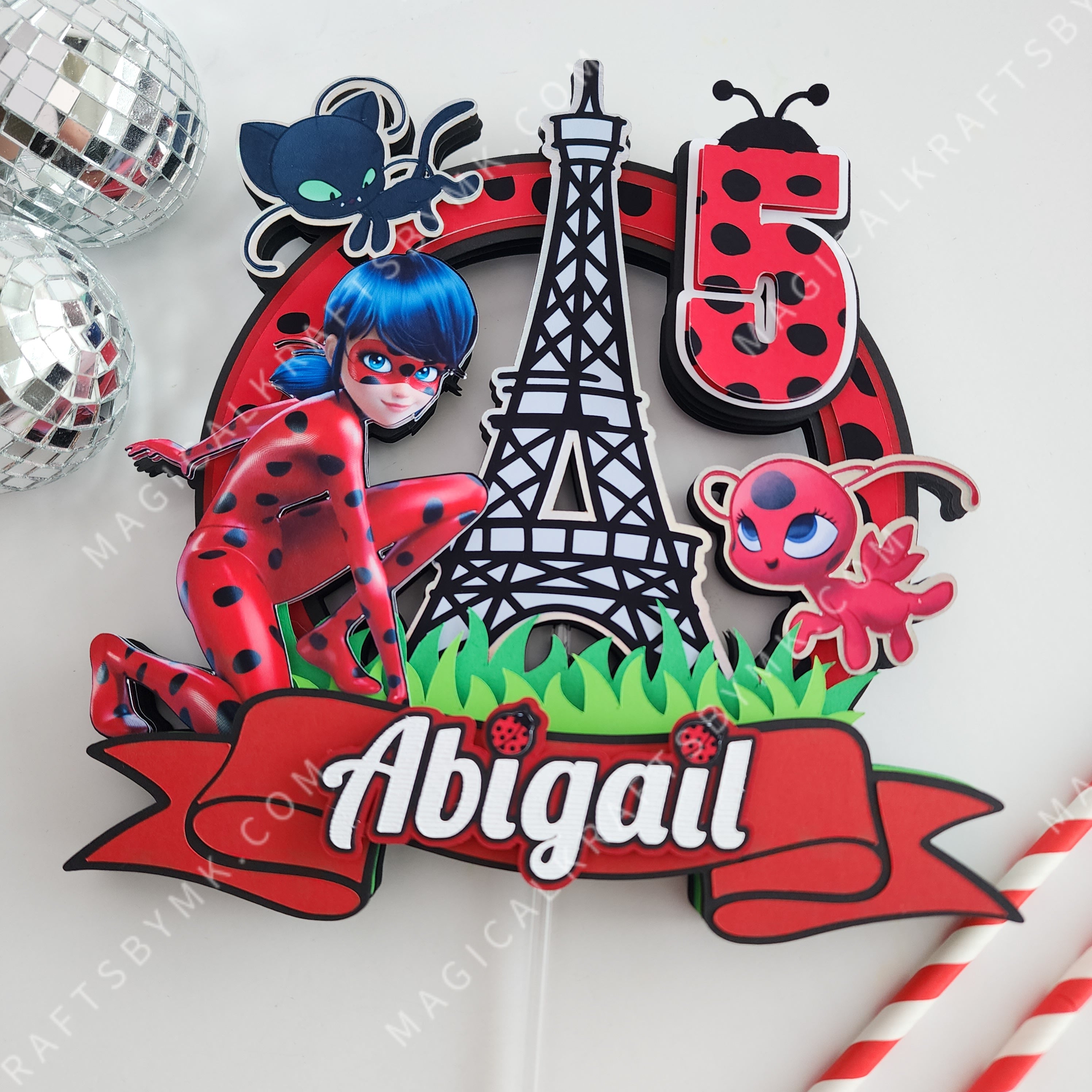 Ladybug Cake Topper – Magicalkraftsbymk