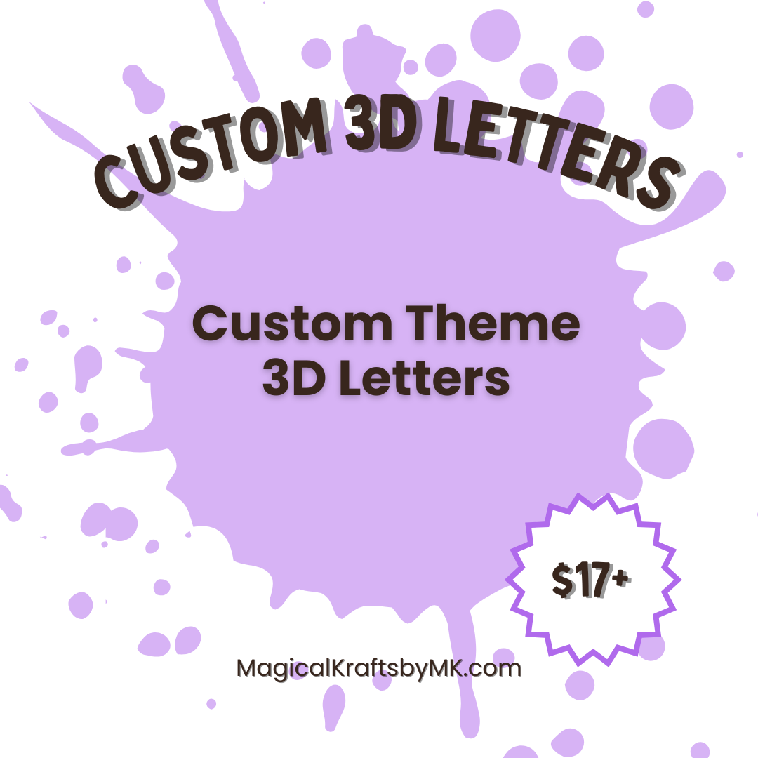 Custom Theme 3D Letters/Numbers
