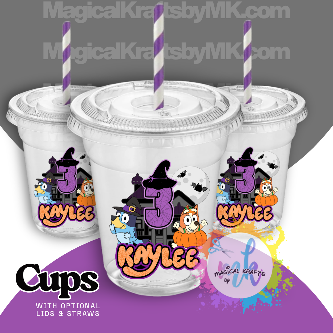 Halloween Bluey Party Cups