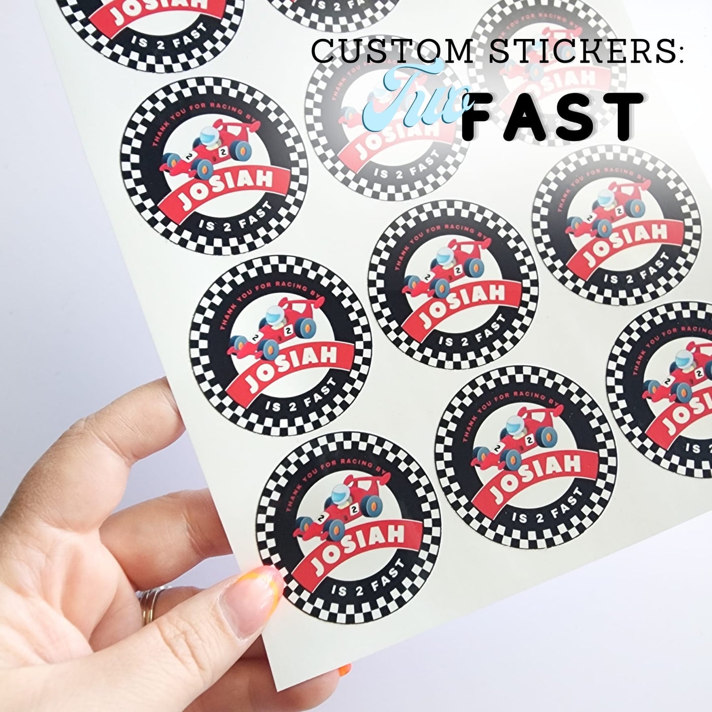 Race Car Sticker Sheets (Physical)